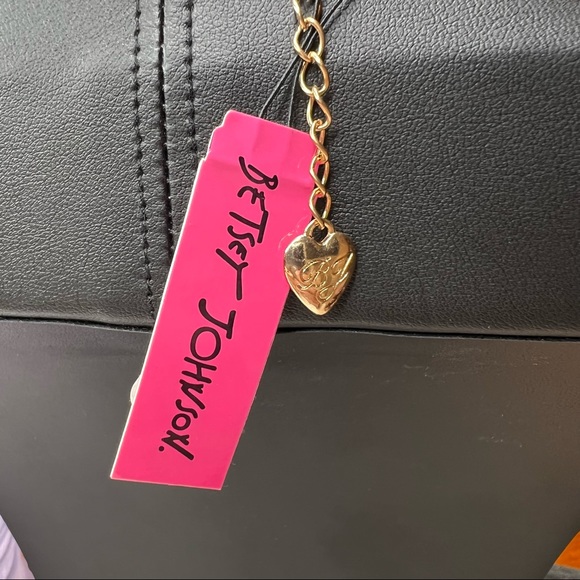 Betsey Johnson Kitty Cat Movable Crystal Jeweled Necklace In Blue and Gold - Picture 11 of 11